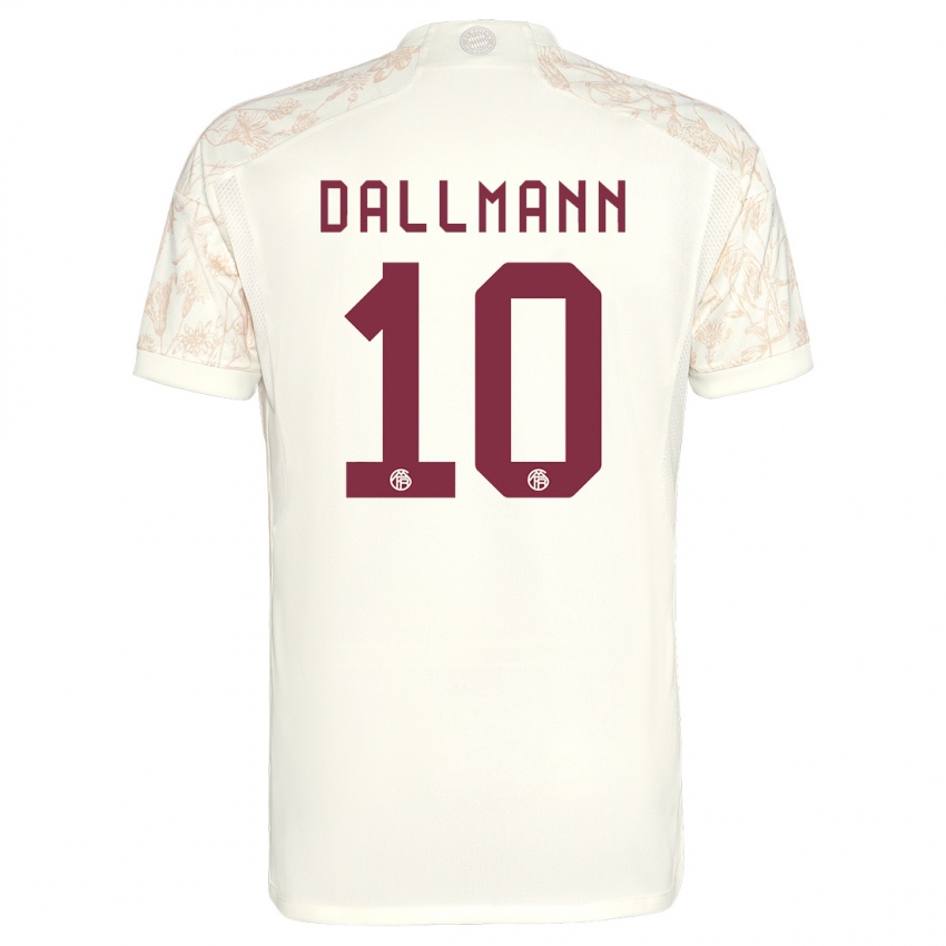 Barn Linda Dallmann #10 Off White Tredje Sett Drakt Trøye 2023/24 Skjorter T-Skjorte