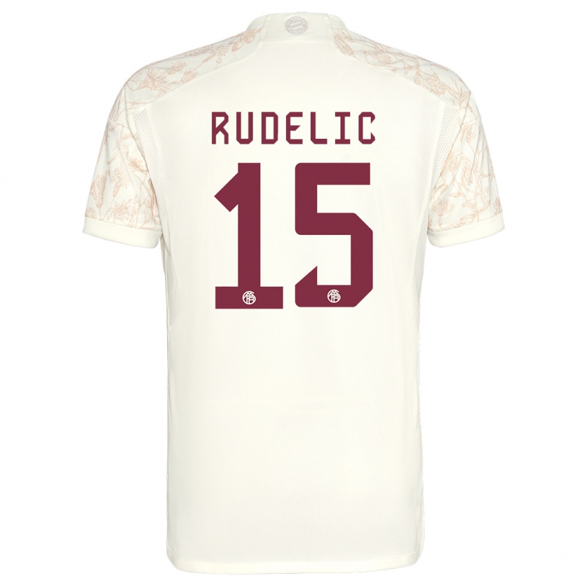 Barn Ivana Rudelic #15 Off White Tredje Sett Drakt Trøye 2023/24 Skjorter T-Skjorte