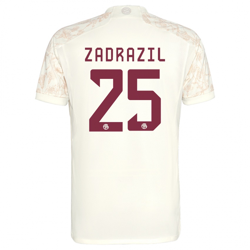 Barn Sarah Zadrazil #25 Off White Tredje Sett Drakt Trøye 2023/24 Skjorter T-Skjorte