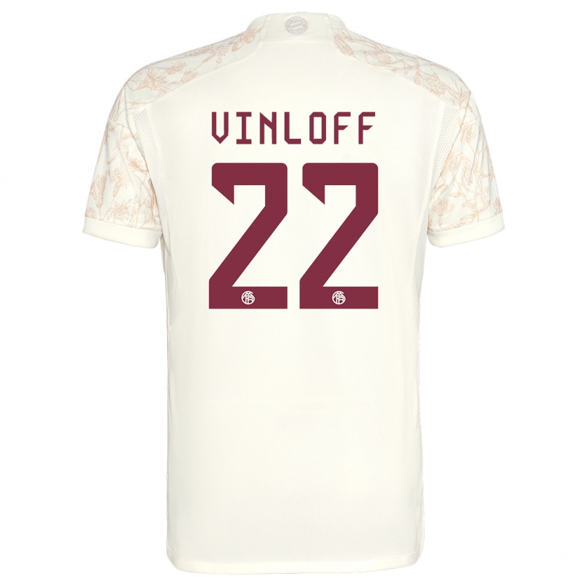 Barn Matteo Vinloff #22 Off White Tredje Sett Drakt Trøye 2023/24 Skjorter T-Skjorte