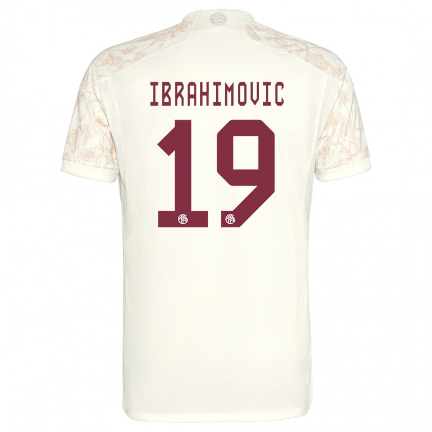 Barn Arijon Ibrahimovic #19 Off White Tredje Sett Drakt Trøye 2023/24 Skjorter T-Skjorte