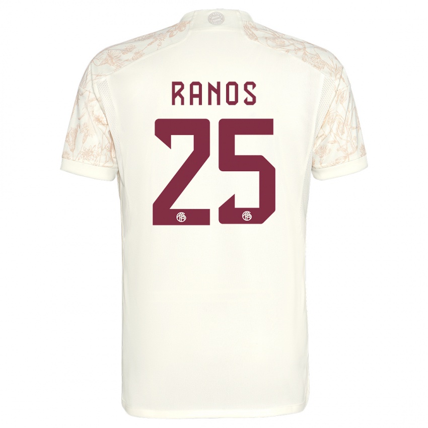 Barn Grant-Leon Ranos #25 Off White Tredje Sett Drakt Trøye 2023/24 Skjorter T-Skjorte
