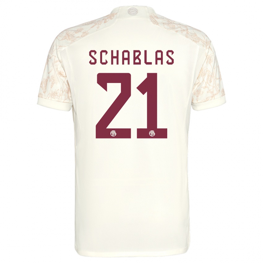 Barn Matteo Schablas #21 Off White Tredje Sett Drakt Trøye 2023/24 Skjorter T-Skjorte