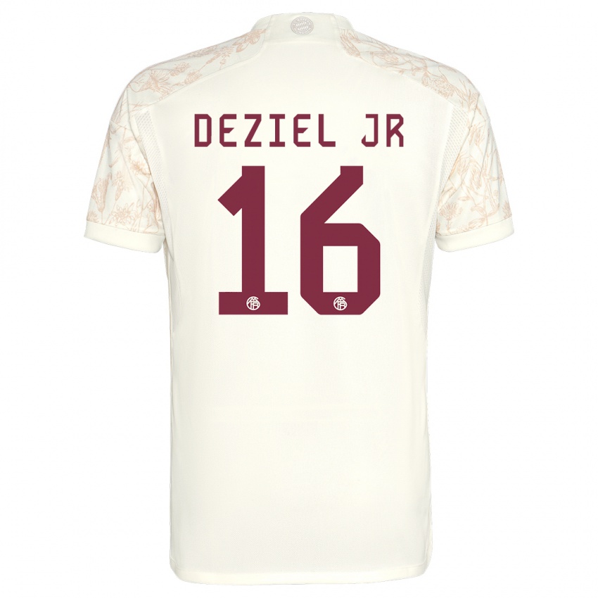 Barn Robert Deziel Jr #16 Off White Tredje Sett Drakt Trøye 2023/24 Skjorter T-Skjorte