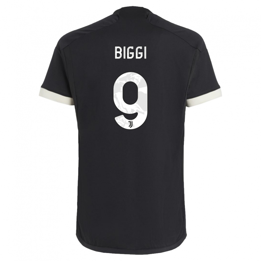 Barn Silvano Biggi #9 Svart Tredje Sett Drakt Trøye 2023/24 Skjorter T-Skjorte