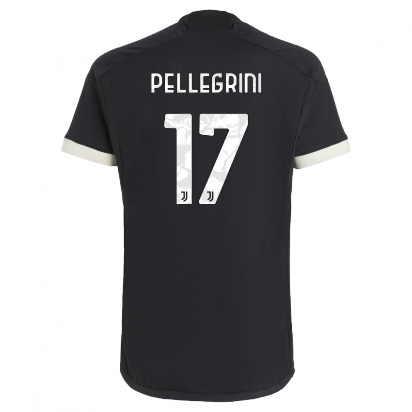 Barn Luca Pellegrini #17 Svart Tredje Sett Drakt Trøye 2023/24 Skjorter T-Skjorte