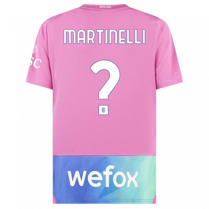 Barn Riccardo Martinelli #0 Rosa Lilla Tredje Sett Drakt Trøye 2023/24 Skjorter T-Skjorte