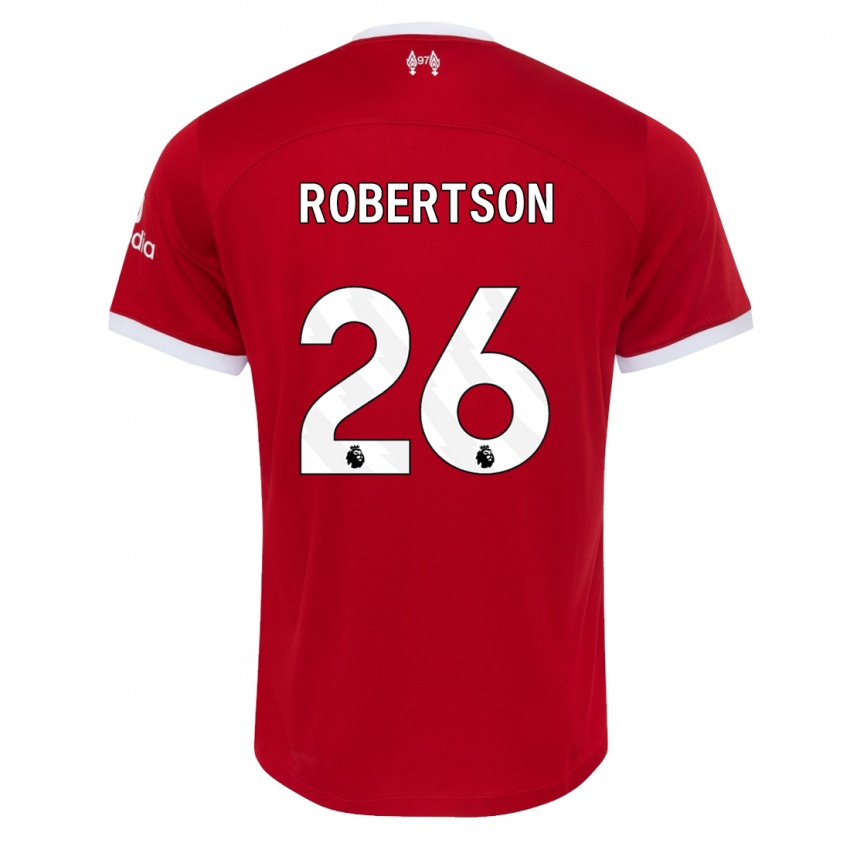 Mann Andrew Robertson #26 Rød Hjemmetrøye Drakt Trøye 2023/24 Skjorter T-Skjorte