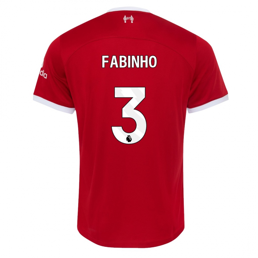 Mann Fabinho #3 Rød Hjemmetrøye Drakt Trøye 2023/24 Skjorter T-Skjorte