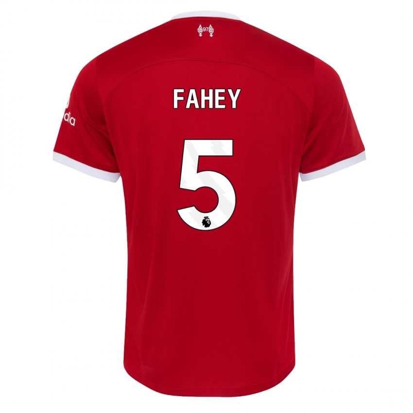 Mann Niamh Fahey #5 Rød Hjemmetrøye Drakt Trøye 2023/24 Skjorter T-Skjorte