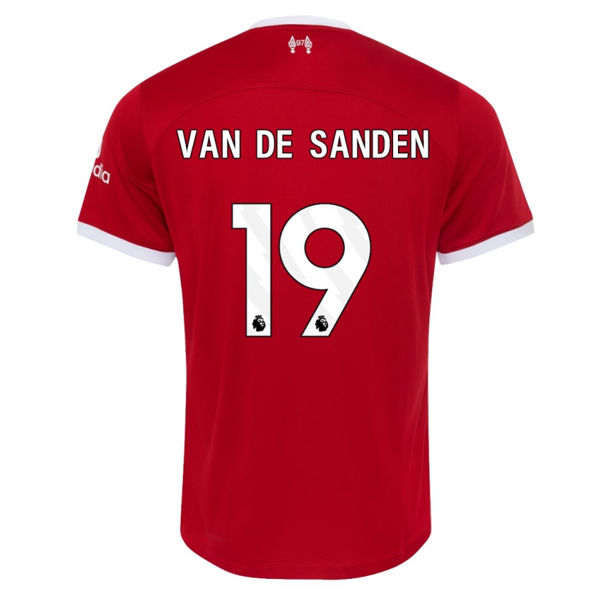 Mann Shanice Van De Sanden #19 Rød Hjemmetrøye Drakt Trøye 2023/24 Skjorter T-Skjorte