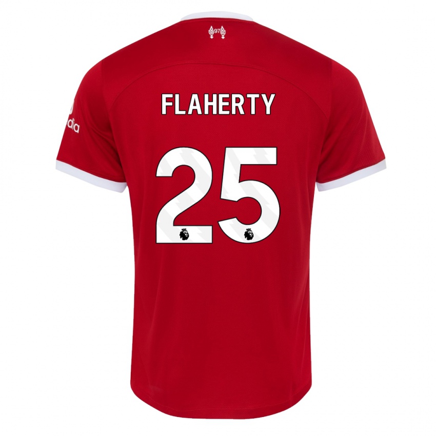 Mann Gilly Flaherty #25 Rød Hjemmetrøye Drakt Trøye 2023/24 Skjorter T-Skjorte
