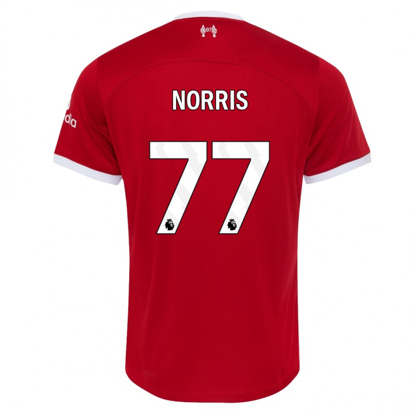 Mann James Norris #77 Rød Hjemmetrøye Drakt Trøye 2023/24 Skjorter T-Skjorte