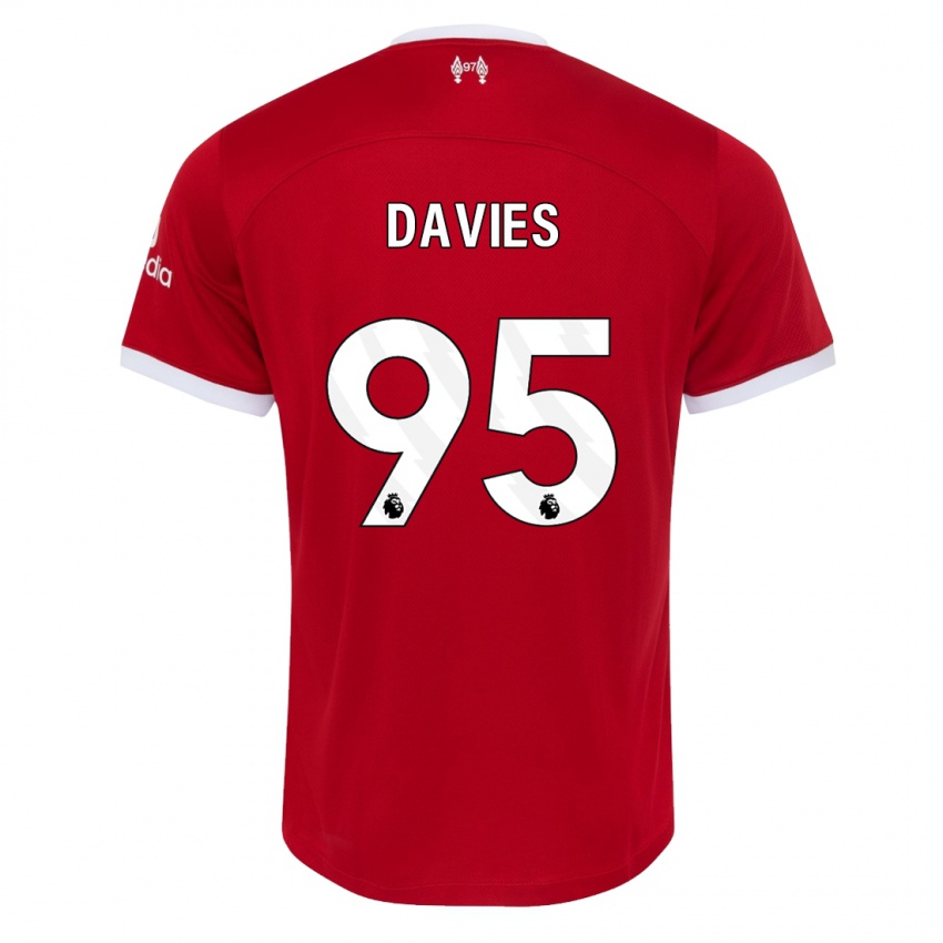 Mann Harvey Davies #95 Rød Hjemmetrøye Drakt Trøye 2023/24 Skjorter T-Skjorte