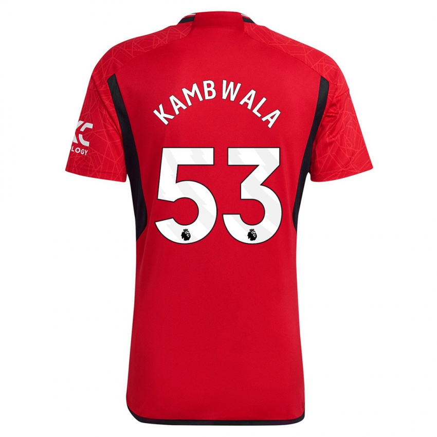 Mann Willy Kambwala #53 Rød Hjemmetrøye Drakt Trøye 2023/24 Skjorter T-Skjorte