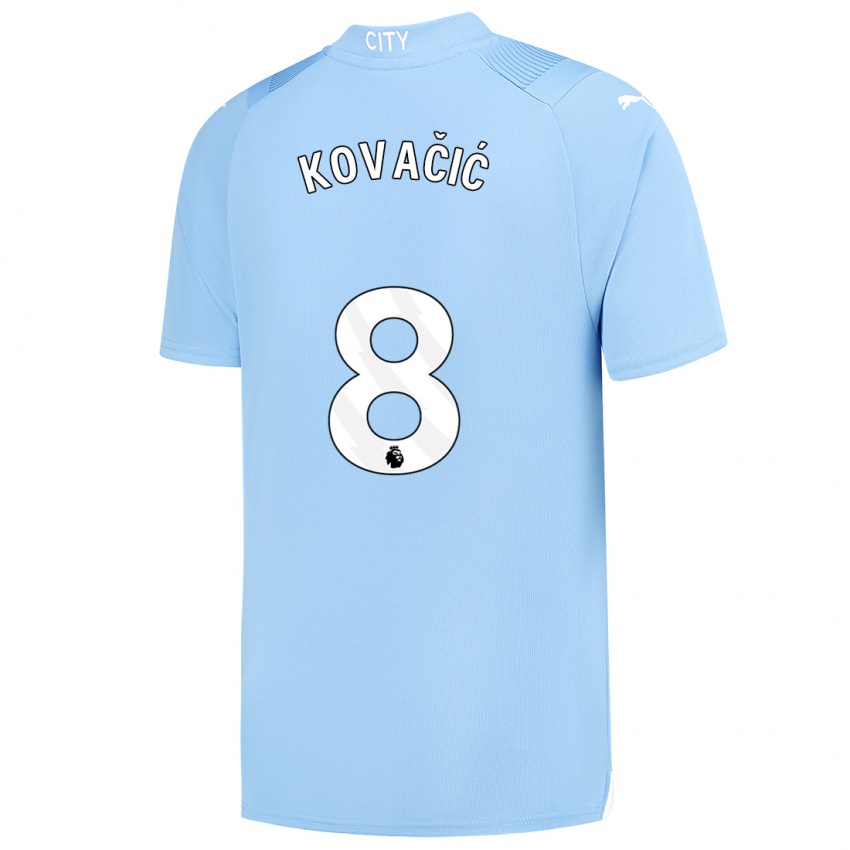 Mann Mateo Kovacic #8 Lyse Blå Hjemmetrøye Drakt Trøye 2023/24 Skjorter T-Skjorte