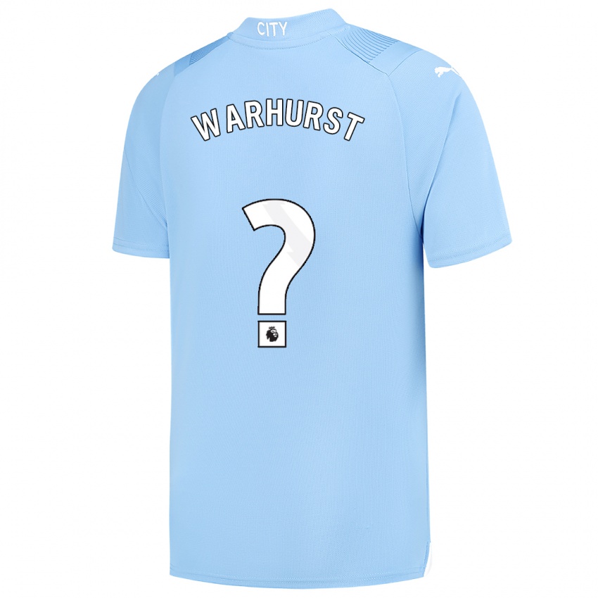 Mann Matthew Warhurst #0 Lyse Blå Hjemmetrøye Drakt Trøye 2023/24 Skjorter T-Skjorte