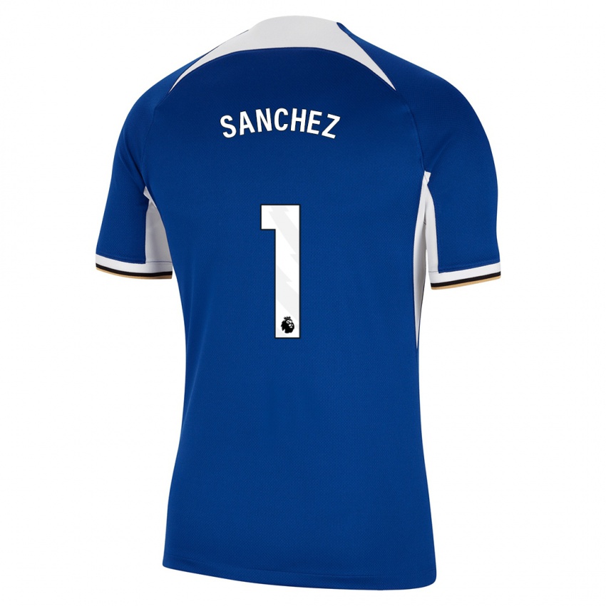 Mann Robert Sanchez #1 Blå Hjemmetrøye Drakt Trøye 2023/24 Skjorter T-Skjorte