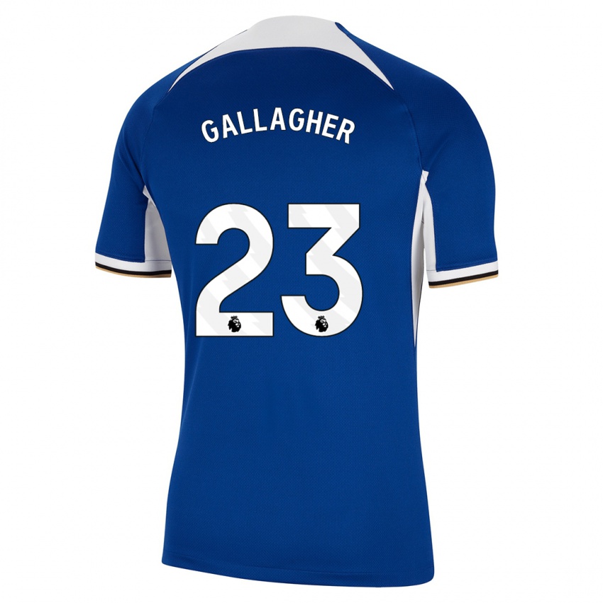 Mann Conor Gallagher #23 Blå Hjemmetrøye Drakt Trøye 2023/24 Skjorter T-Skjorte
