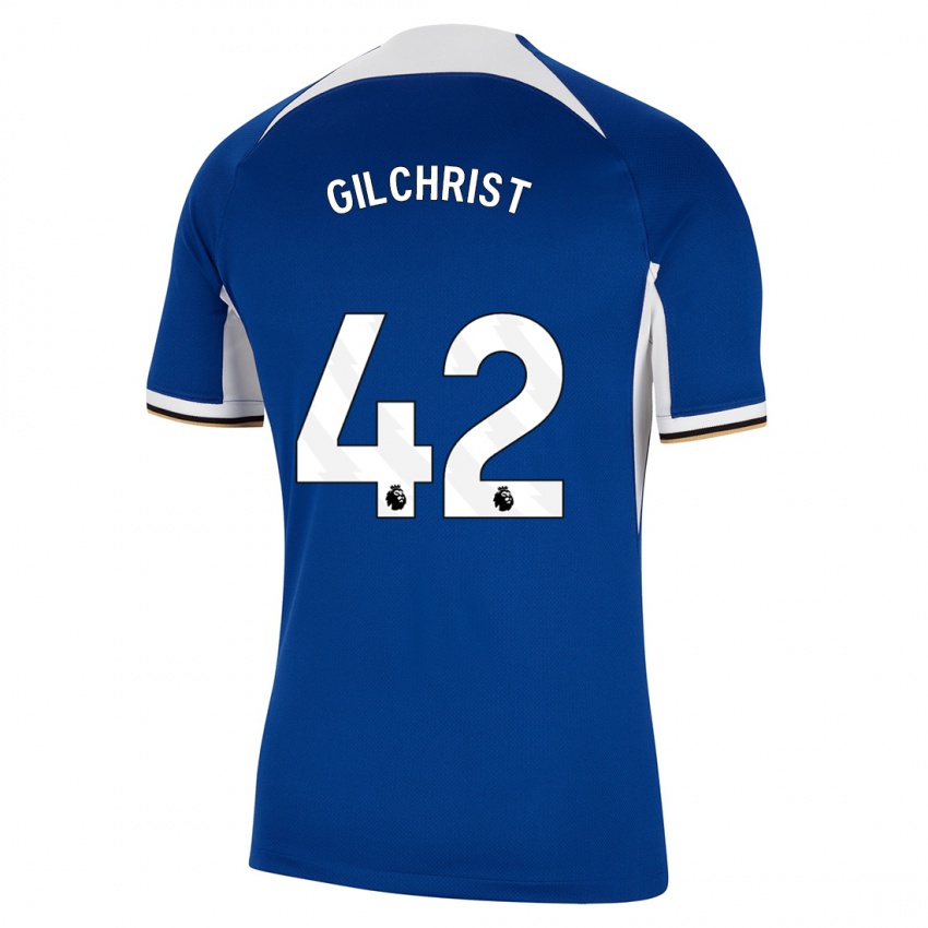 Mann Alfie Gilchrist #42 Blå Hjemmetrøye Drakt Trøye 2023/24 Skjorter T-Skjorte