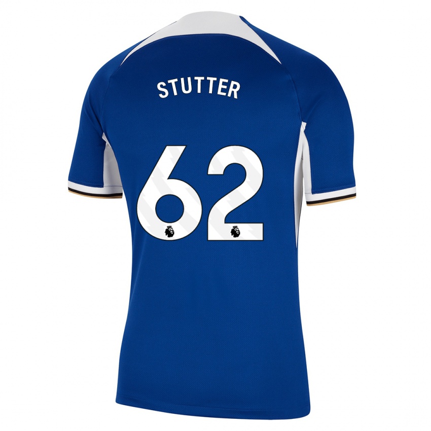 Mann Ronnie Stutter #62 Blå Hjemmetrøye Drakt Trøye 2023/24 Skjorter T-Skjorte