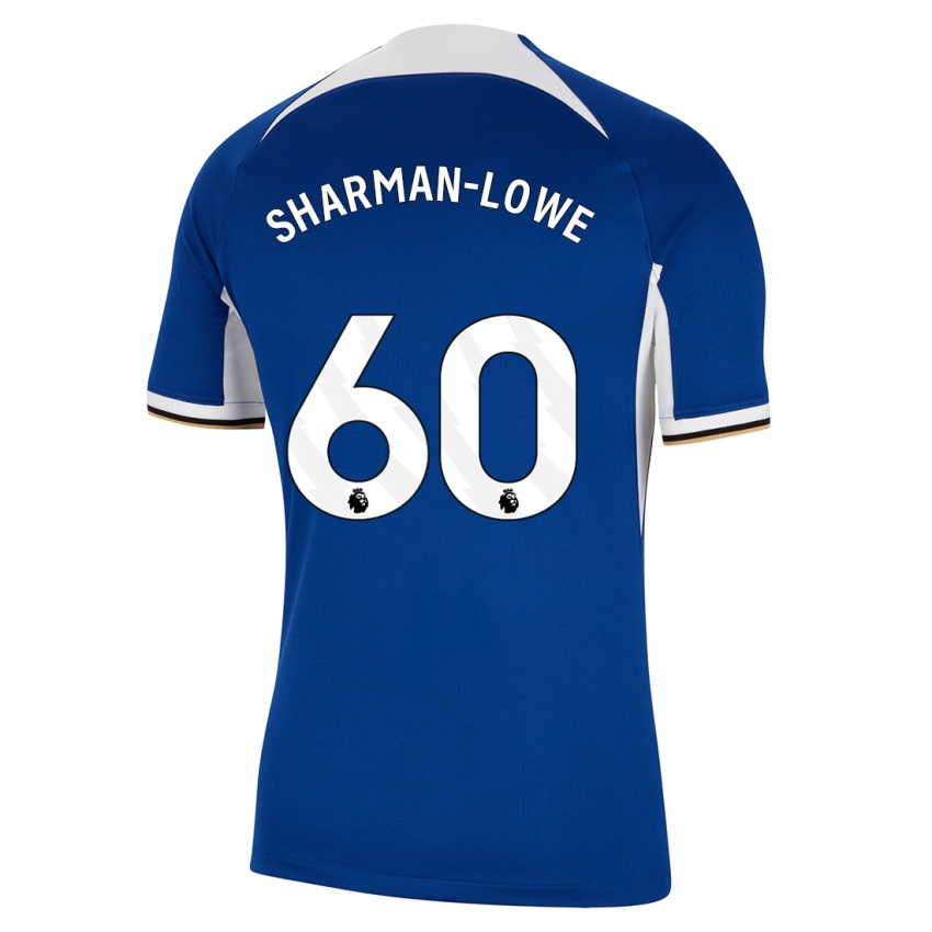 Mann Teddy Sharman-Lowe #60 Blå Hjemmetrøye Drakt Trøye 2023/24 Skjorter T-Skjorte