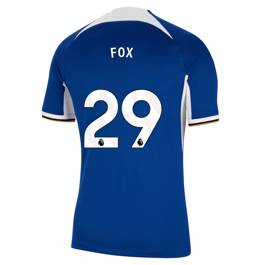Mann Jorja Fox #29 Blå Hjemmetrøye Drakt Trøye 2023/24 Skjorter T-Skjorte