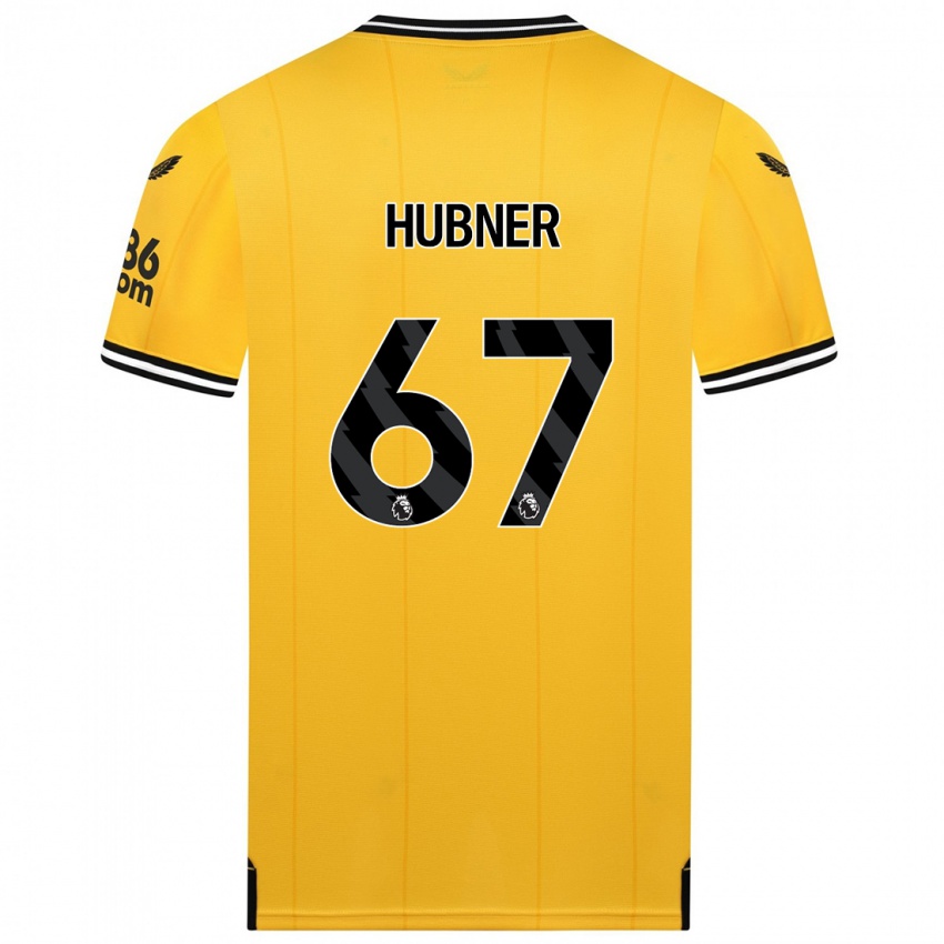 Mann Justin Hubner #67 Gul Hjemmetrøye Drakt Trøye 2023/24 Skjorter T-Skjorte