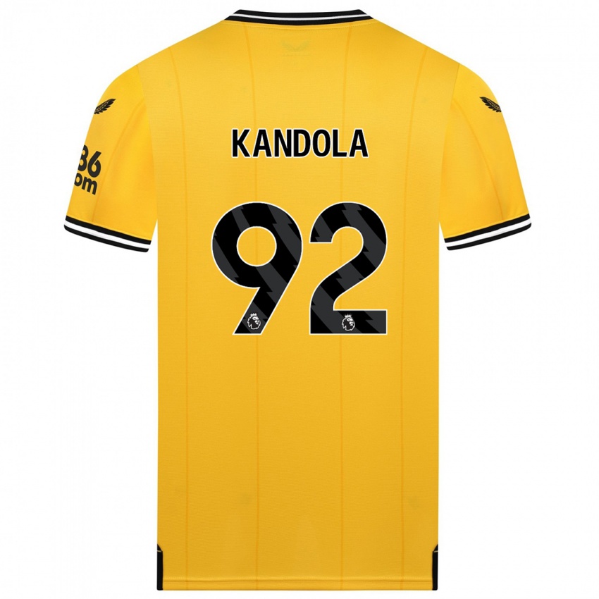 Mann Kam Kandola #92 Gul Hjemmetrøye Drakt Trøye 2023/24 Skjorter T-Skjorte