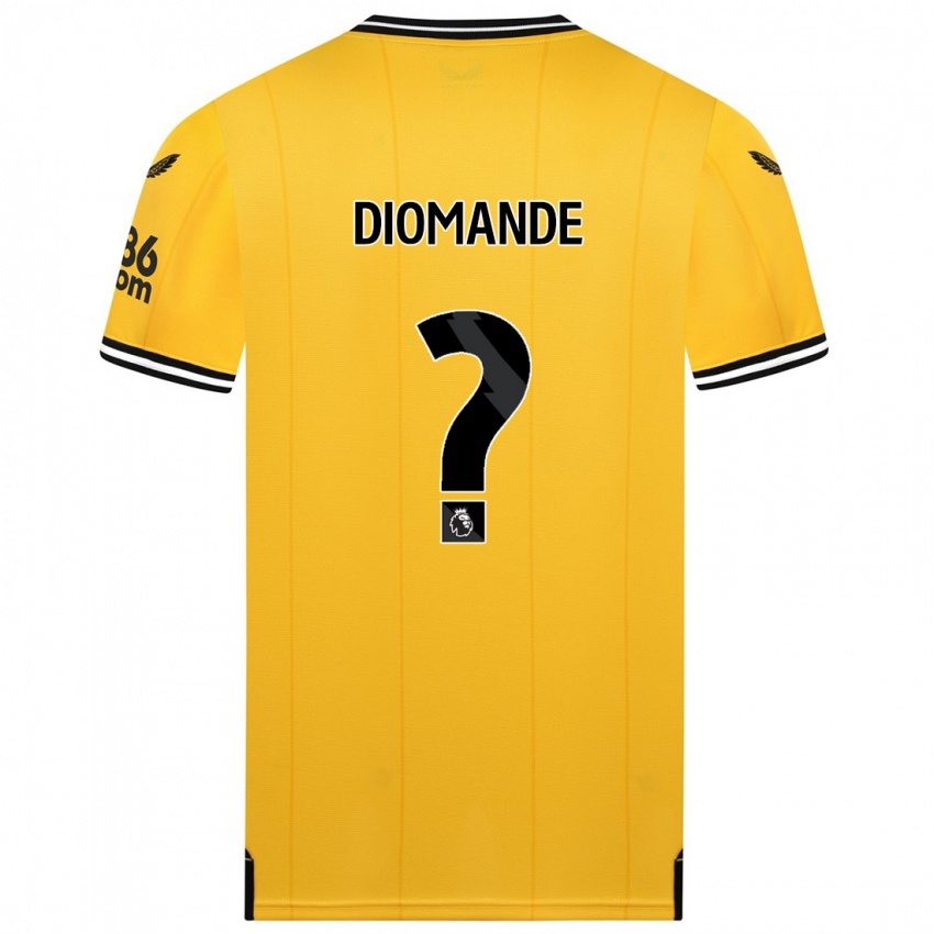 Mann Muhamed Diomande #0 Gul Hjemmetrøye Drakt Trøye 2023/24 Skjorter T-Skjorte