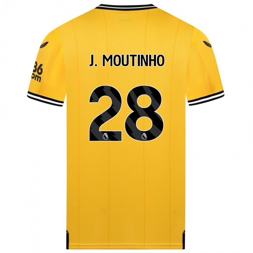 Mann Joao Moutinho #28 Gul Hjemmetrøye Drakt Trøye 2023/24 Skjorter T-Skjorte