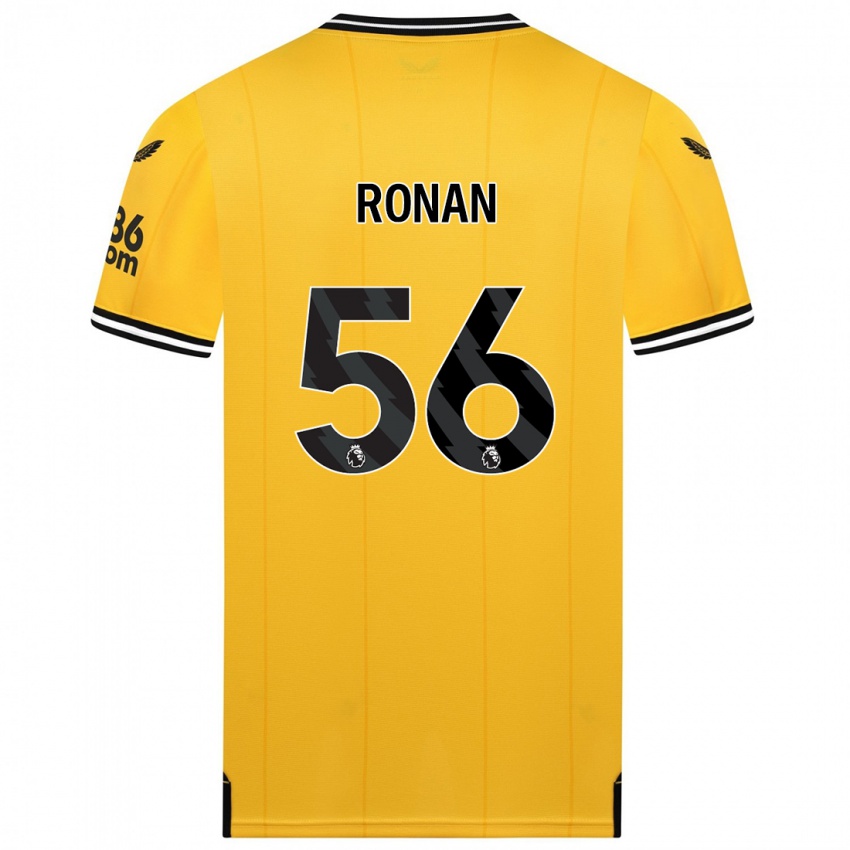Mann Connor Ronan #56 Gul Hjemmetrøye Drakt Trøye 2023/24 Skjorter T-Skjorte