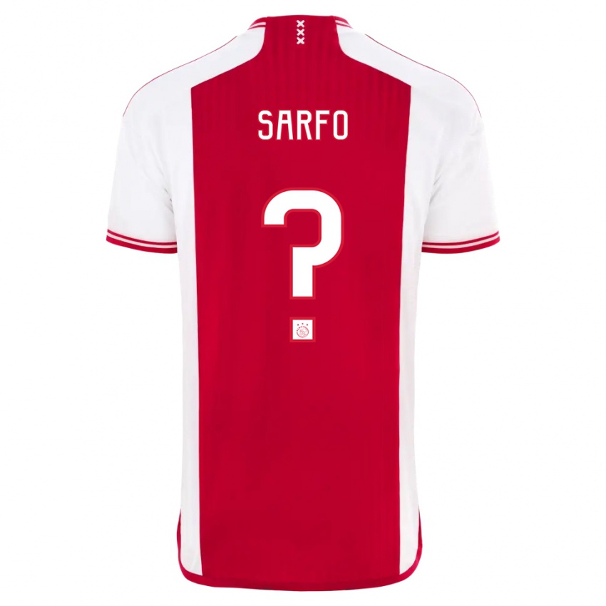 Mann Raphael Sarfo #0 Rød Hvit Hjemmetrøye Drakt Trøye 2023/24 Skjorter T-Skjorte