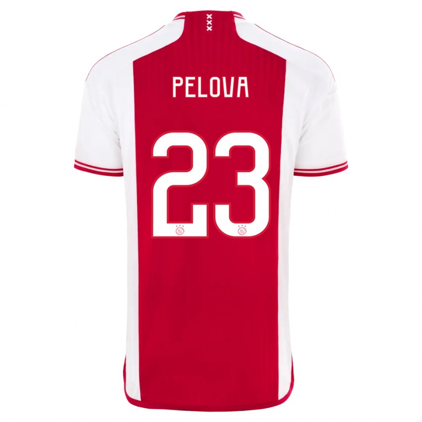Mann Victoria Pelova #23 Rød Hvit Hjemmetrøye Drakt Trøye 2023/24 Skjorter T-Skjorte