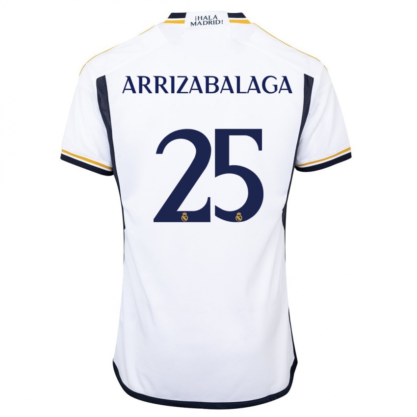 Mann Kepa Arrizabalaga #25 Hvit Hjemmetrøye Drakt Trøye 2023/24 Skjorter T-Skjorte