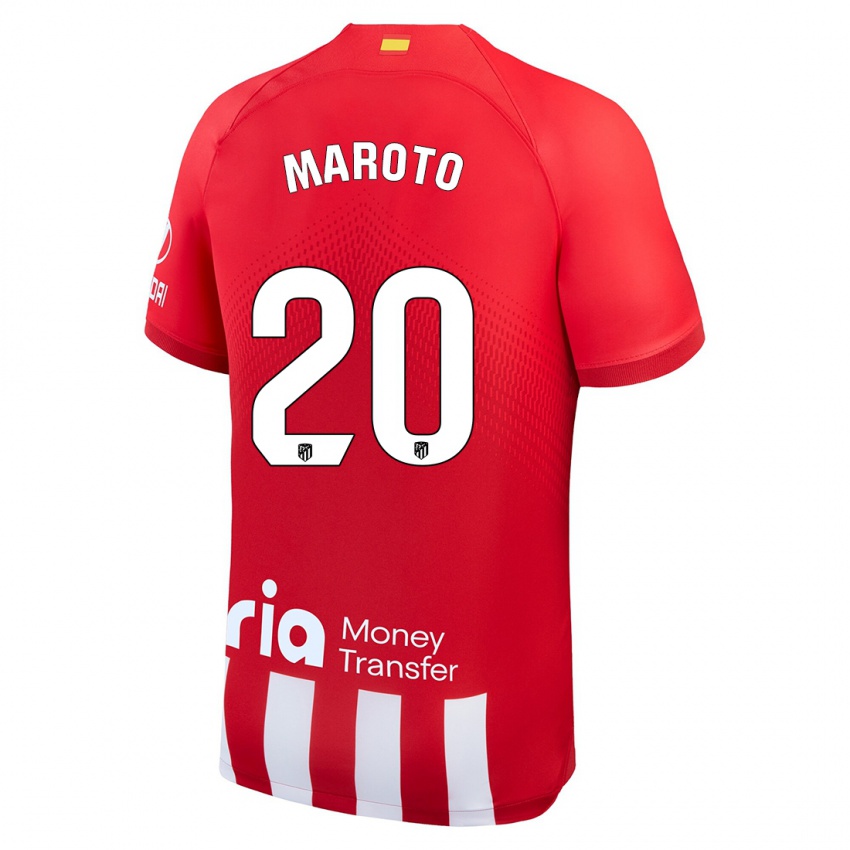 Mann Mario Maroto #20 Rød Hvit Hjemmetrøye Drakt Trøye 2023/24 Skjorter T-Skjorte
