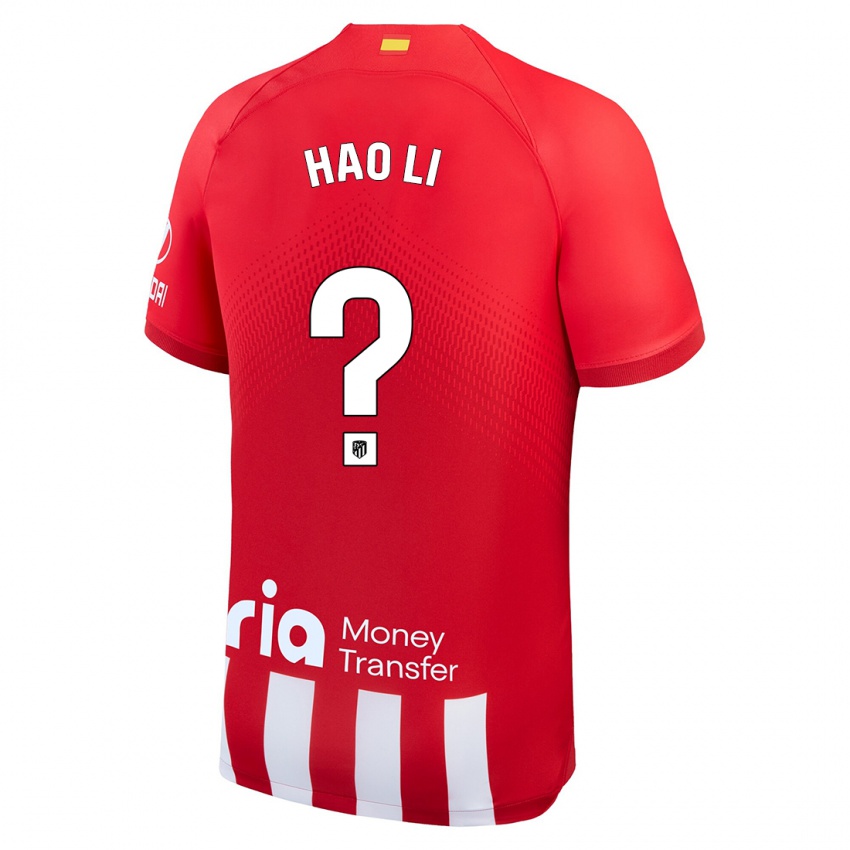 Mann Hao Li #0 Rød Hvit Hjemmetrøye Drakt Trøye 2023/24 Skjorter T-Skjorte