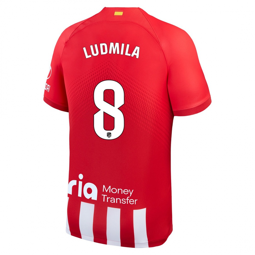 Mann Ludmila #8 Rød Hvit Hjemmetrøye Drakt Trøye 2023/24 Skjorter T-Skjorte