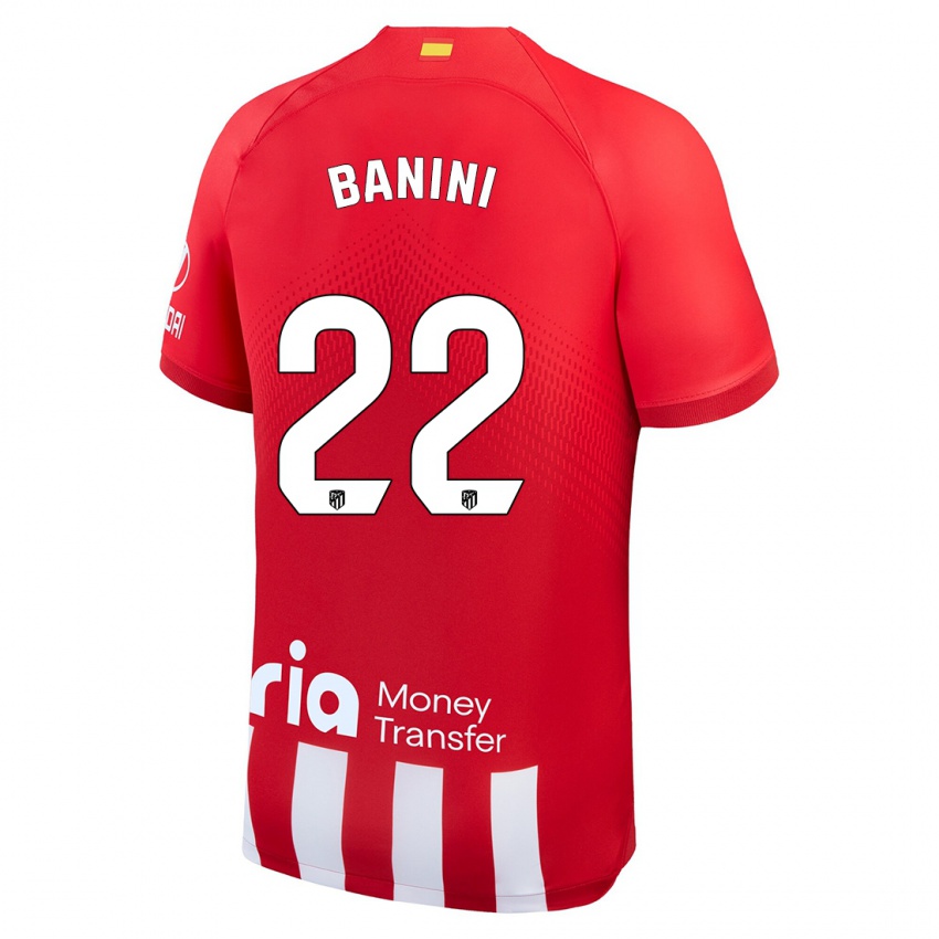 Mann Estefania Banini #22 Rød Hvit Hjemmetrøye Drakt Trøye 2023/24 Skjorter T-Skjorte
