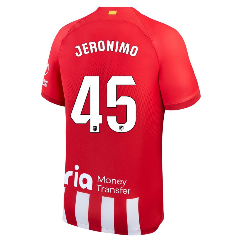 Mann Isaiah Jeronimo #45 Rød Hvit Hjemmetrøye Drakt Trøye 2023/24 Skjorter T-Skjorte