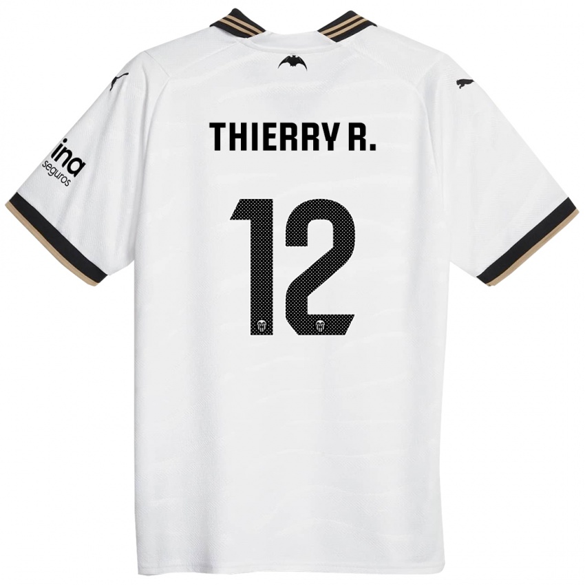 Mann Thierry Correia #12 Hvit Hjemmetrøye Drakt Trøye 2023/24 Skjorter T-Skjorte