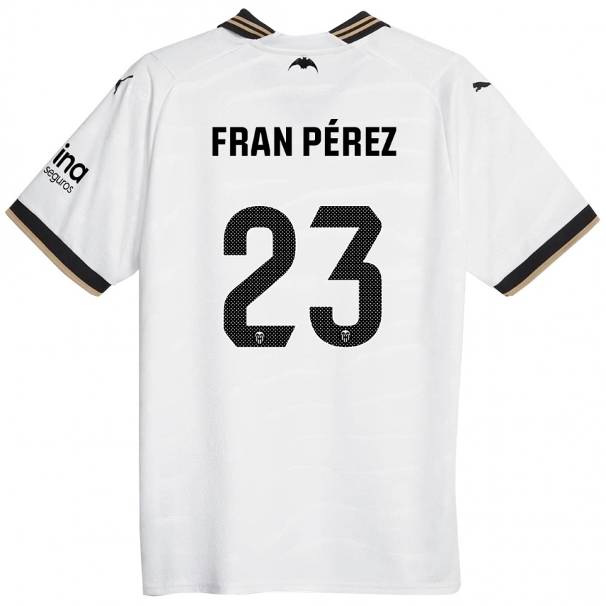 Mann Fran Pérez #23 Hvit Hjemmetrøye Drakt Trøye 2023/24 Skjorter T-Skjorte
