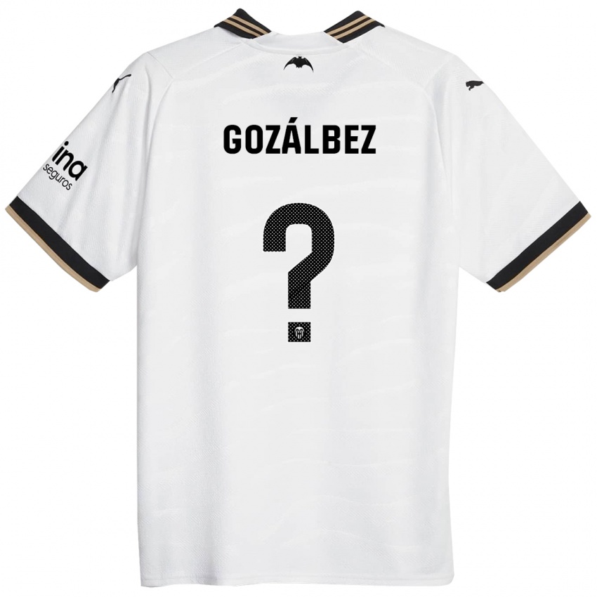 Mann Pablo Gozálbez #0 Hvit Hjemmetrøye Drakt Trøye 2023/24 Skjorter T-Skjorte
