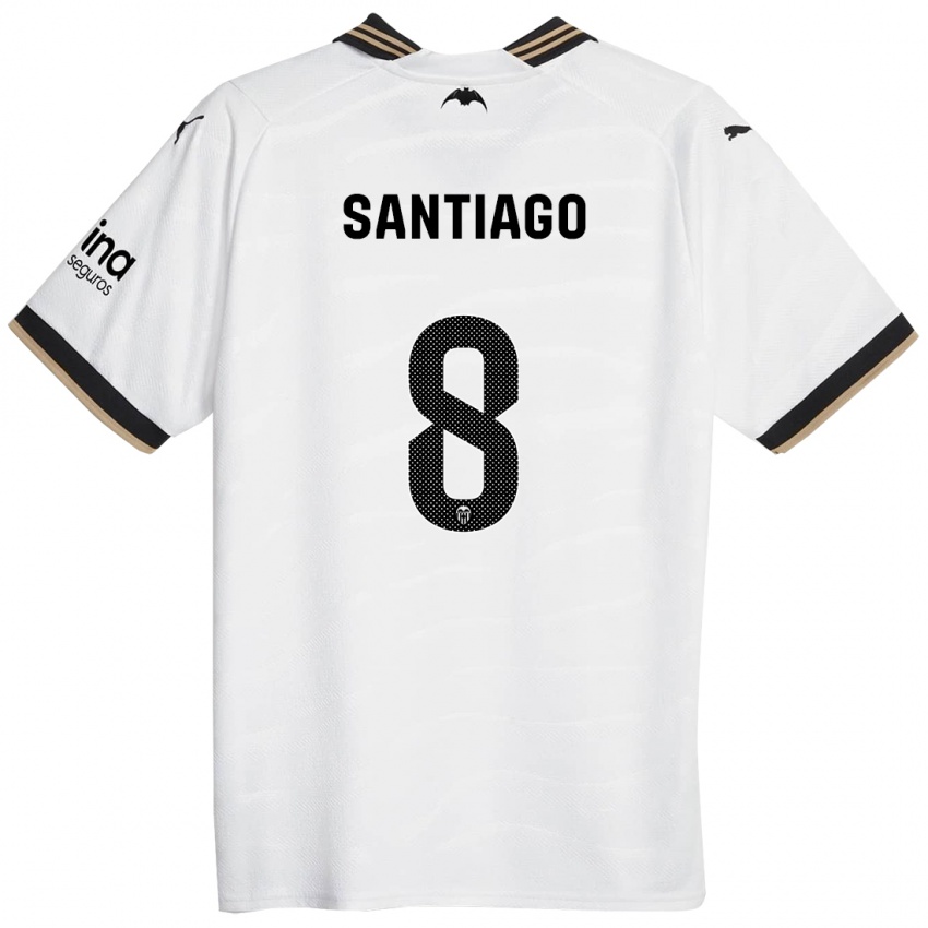 Mann Yellu Santiago #8 Hvit Hjemmetrøye Drakt Trøye 2023/24 Skjorter T-Skjorte