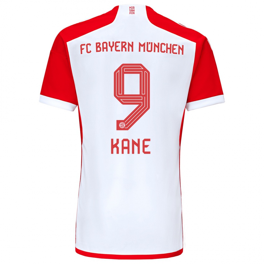 Mann Harry Kane #9 Rød Hvit Hjemmetrøye Drakt Trøye 2023/24 Skjorter T-Skjorte