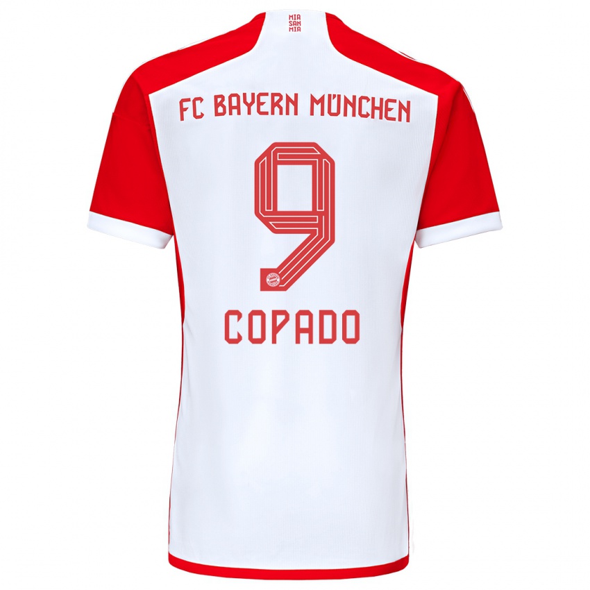 Mann Lucas Copado #9 Rød Hvit Hjemmetrøye Drakt Trøye 2023/24 Skjorter T-Skjorte
