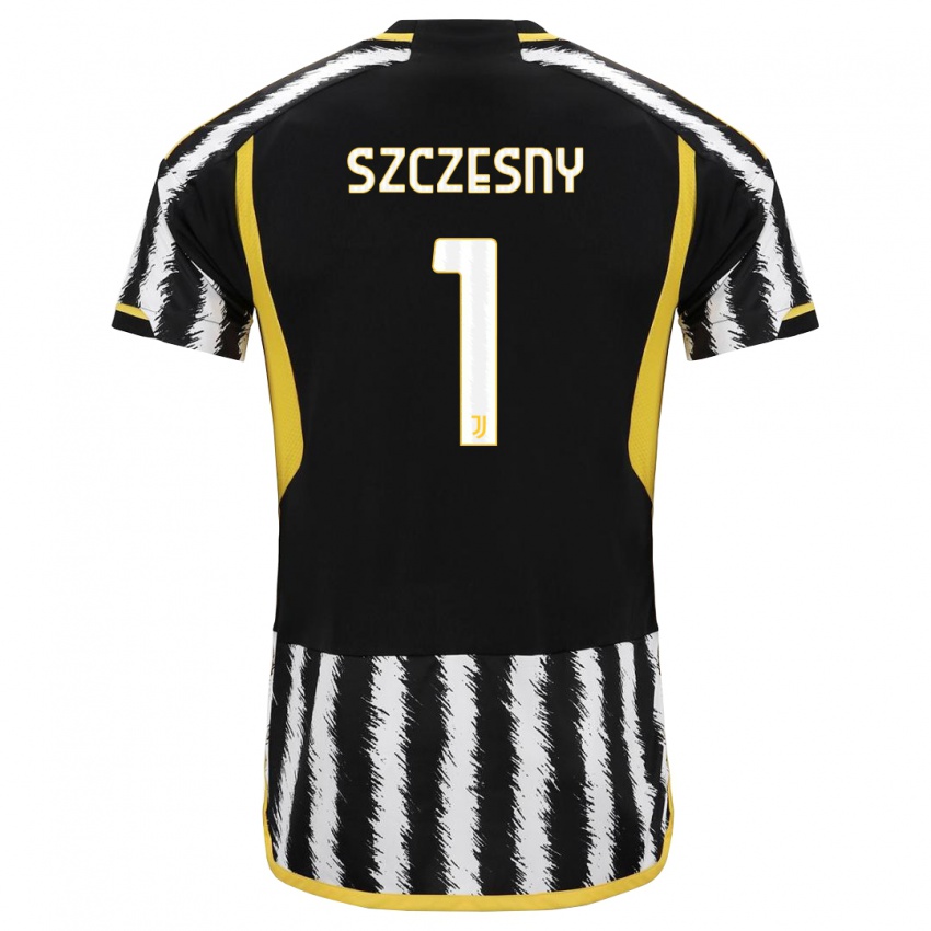 Mann Wojciech Szczesny #1 Svart Hvit Hjemmetrøye Drakt Trøye 2023/24 Skjorter T-Skjorte