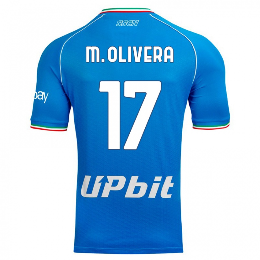 Mann Mathias Olivera #17 Himmelblå Hjemmetrøye Drakt Trøye 2023/24 Skjorter T-Skjorte
