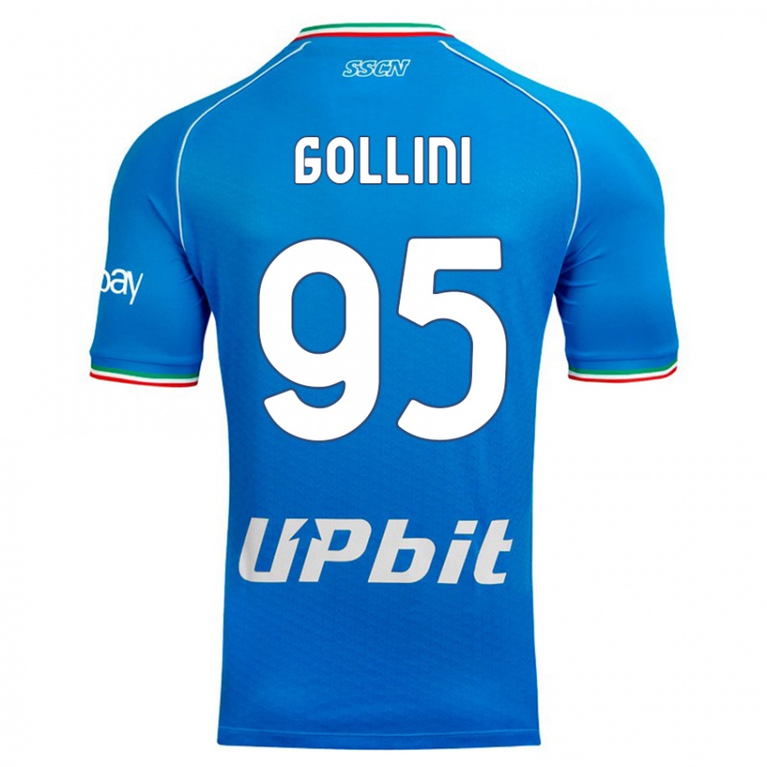 Mann Pierluigi Gollini #95 Himmelblå Hjemmetrøye Drakt Trøye 2023/24 Skjorter T-Skjorte