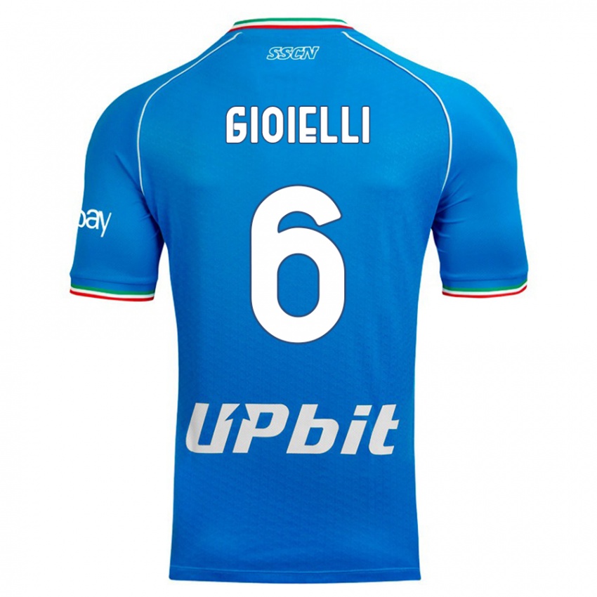 Mann Francesco Gioielli #6 Himmelblå Hjemmetrøye Drakt Trøye 2023/24 Skjorter T-Skjorte